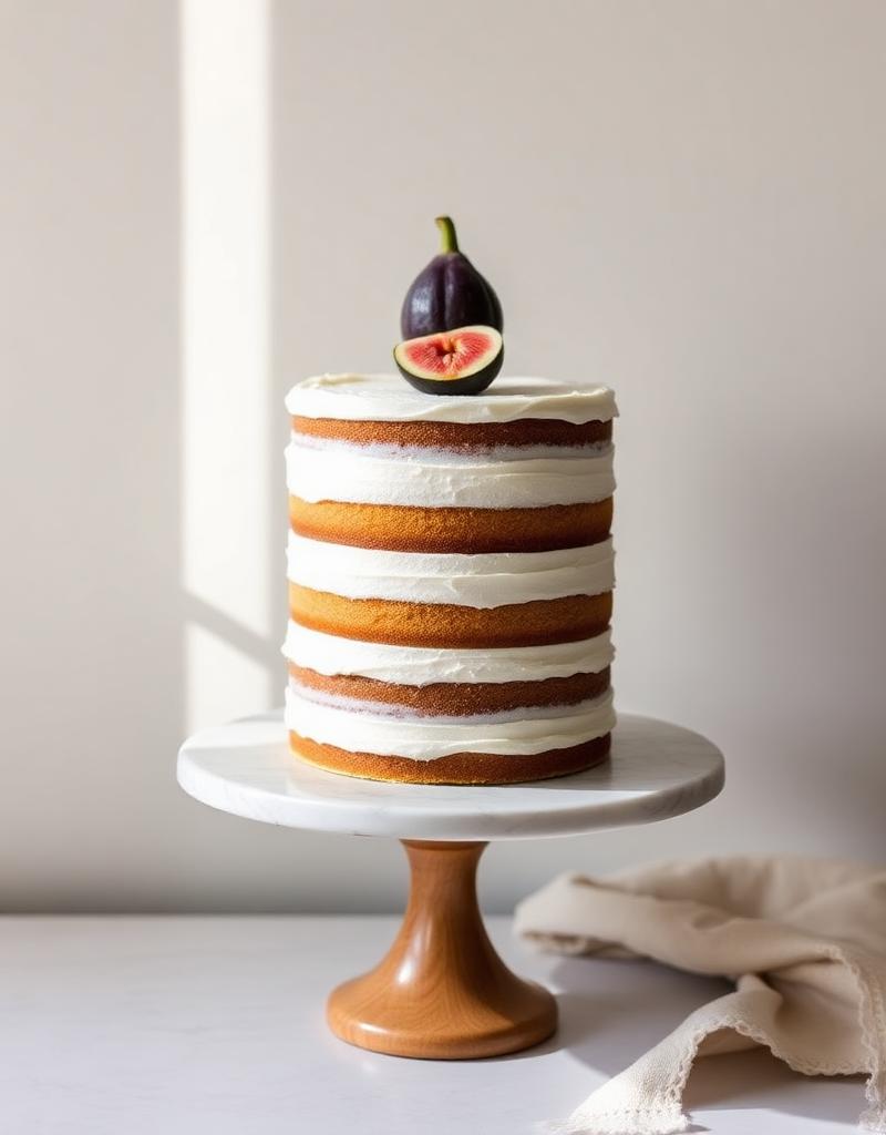 Bolo de aniversário com figos